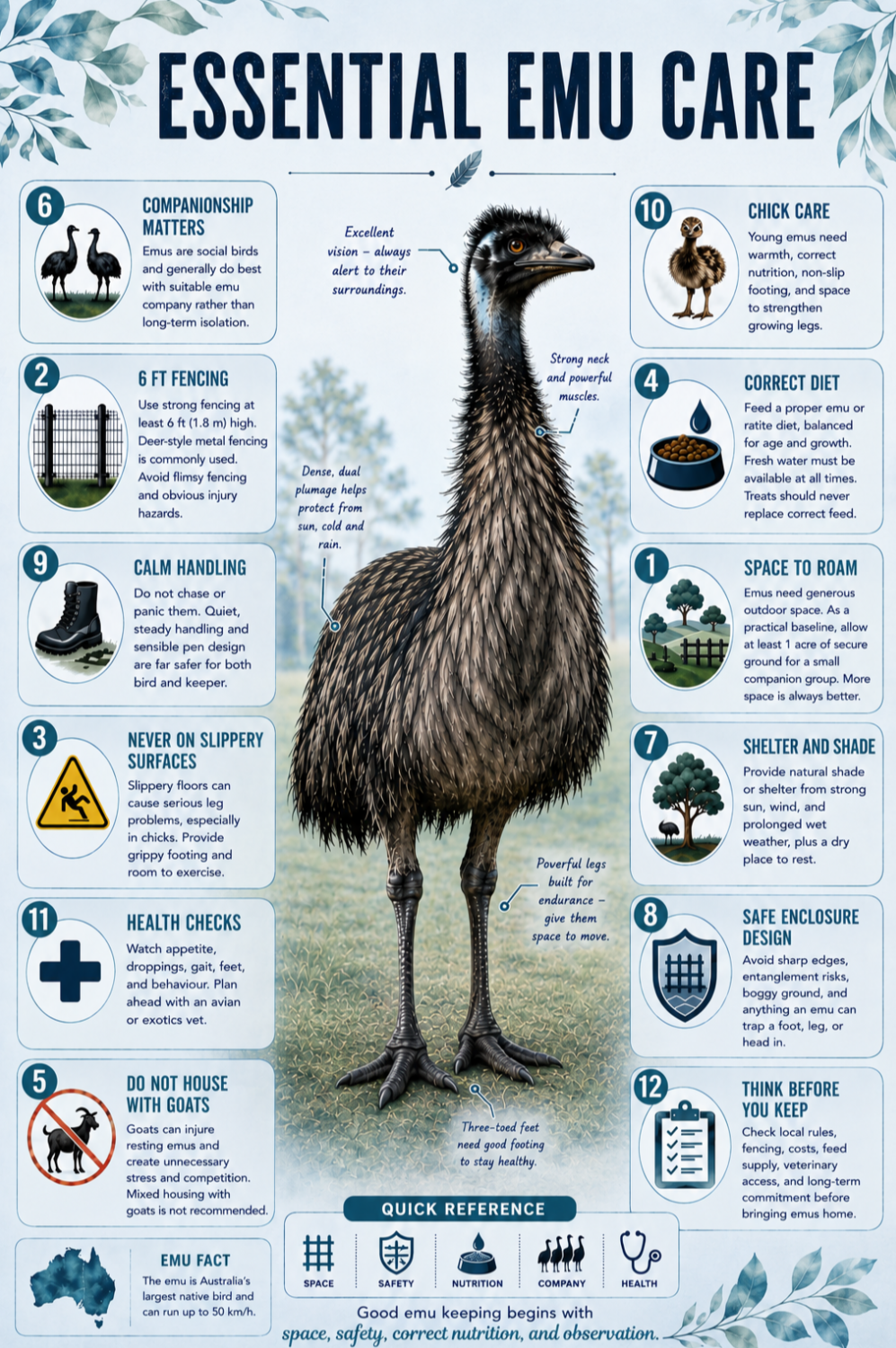 Essential Emu Care — 12 must-know guidelines for keeping emus
